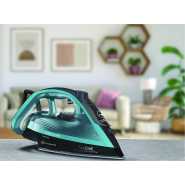 TEFAL Ultraglish Steam Iron, Durilium Airglide, Anti-calc, Anti Drip, 2800 Watts, Blue/Black, FV6832M0 Dry Irons TilyExpress