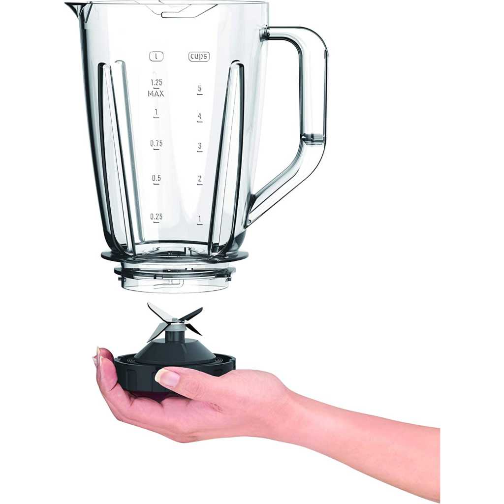 Moulinex Blendforce 2 Blender With 4 Blades, 2 Litre, 600 Watts, White, Plastic, LM423127