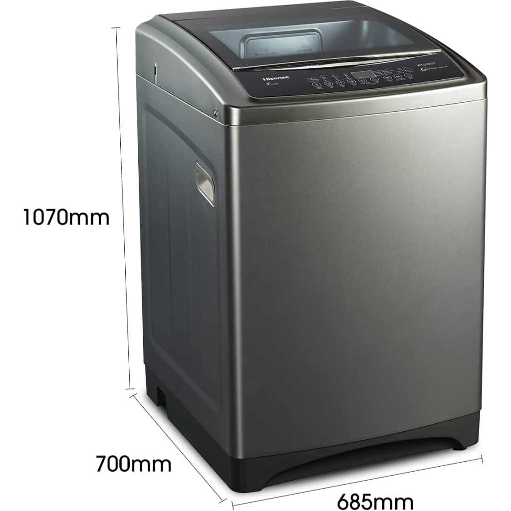 Hisense 17kg Top Loading Fully Automatic Washing Machine Free Standing Model WT3T1723UT - Grey