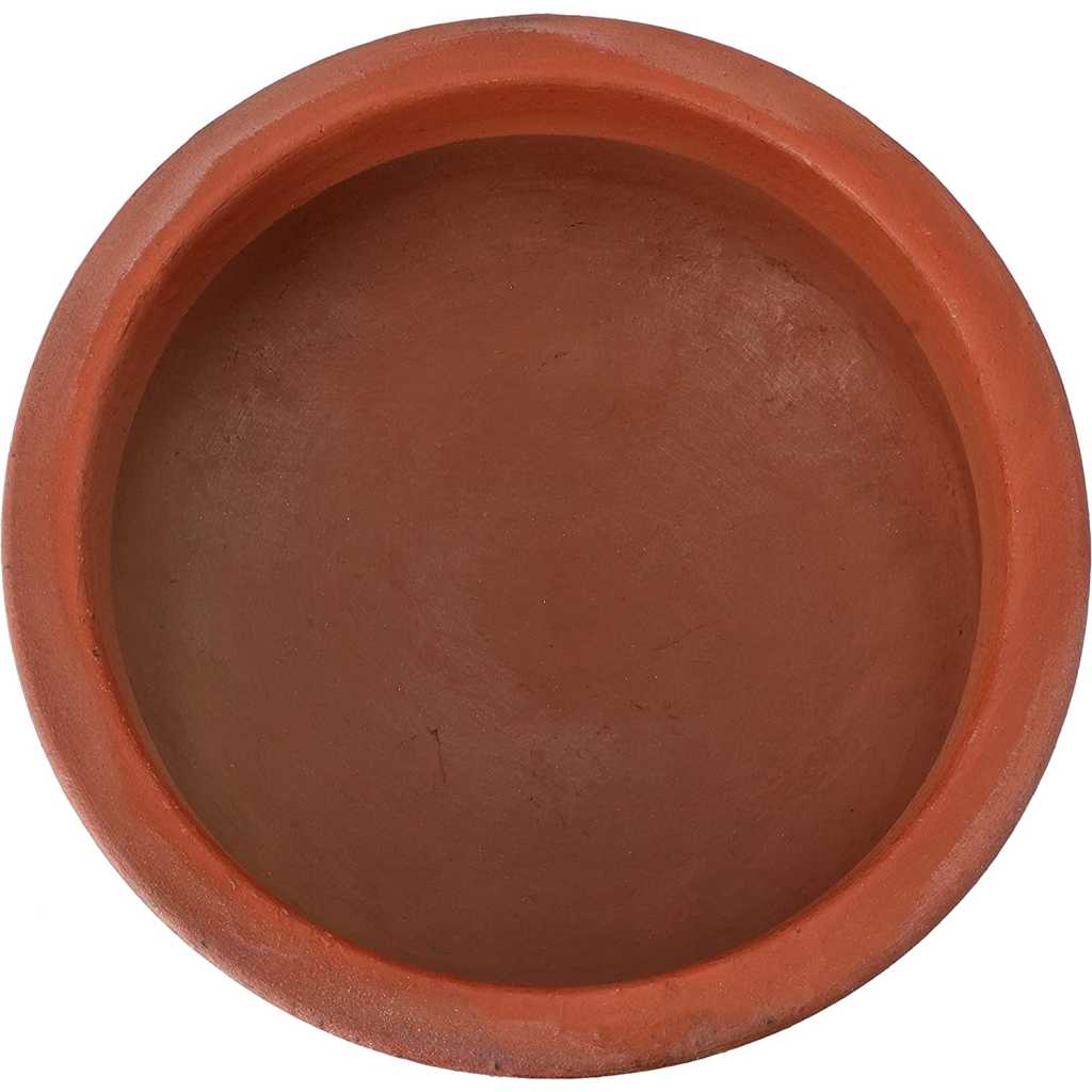 Royalford Deep Fish Curry Pot, 100% Natural Clay, Rf10577 Handmade Clay Cookware Non-Toxic Eco-Friendly Can Be Used On Gas Stove Or Open Fire , Red