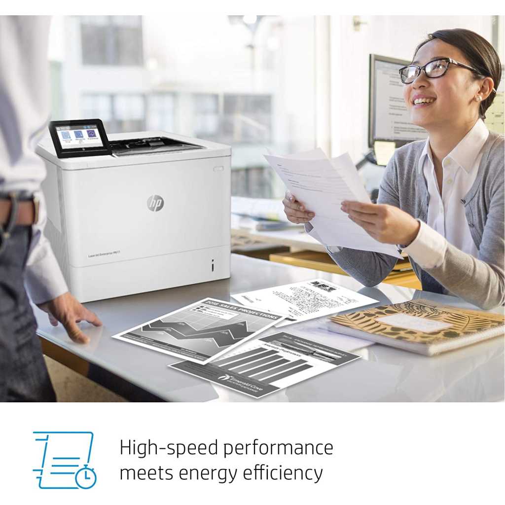 HP LaserJet Enterprise M611dn Monochrome Printer with built-in Ethernet & 2-sided printing