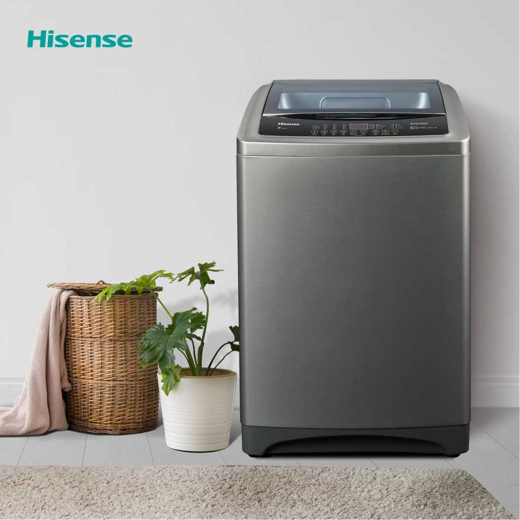 Hisense 16kg Top Loading Washing Machine Free Standing Model WTQ1602T - Grey