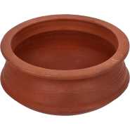 Royalford Deep Fish Curry Pot, 100% Natural Clay, Rf10577 Handmade Clay Cookware Non-Toxic Eco-Friendly Can Be Used On Gas Stove Or Open Fire , Red