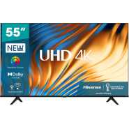 Hisense (55 Inch) 4K UHD Smart TV, with Dolby Vision HDR, DTS Virtual X, Youtube, Netflix, Disney +, Freeview Play and Alexa Built-in, Bluetooth and WiFi (2022 NEW), Black