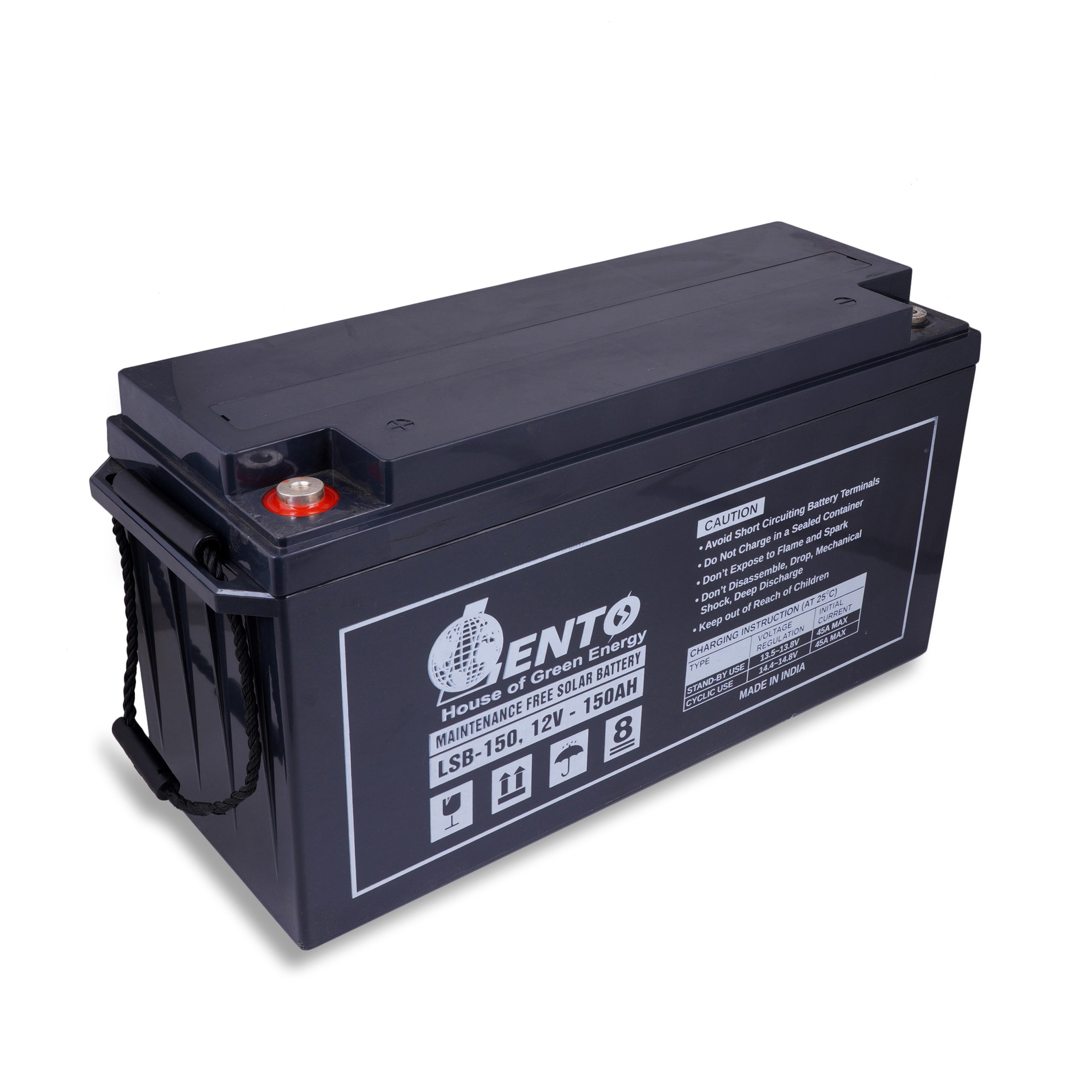 Lento 200AH 12V Solar Battery Sealed Maintenance-free Battery, Made in India
