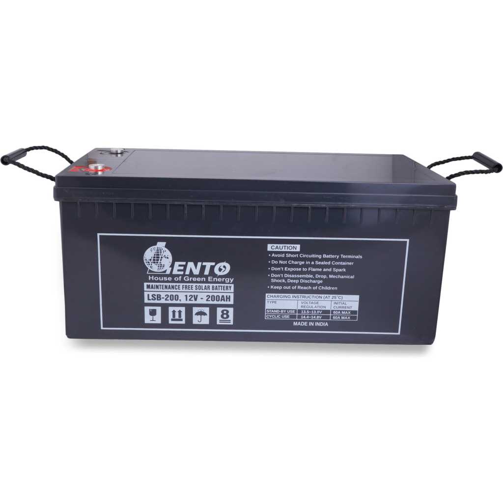 Lento 200AH 12V Solar Battery Sealed Maintenance-free Battery, Made in India