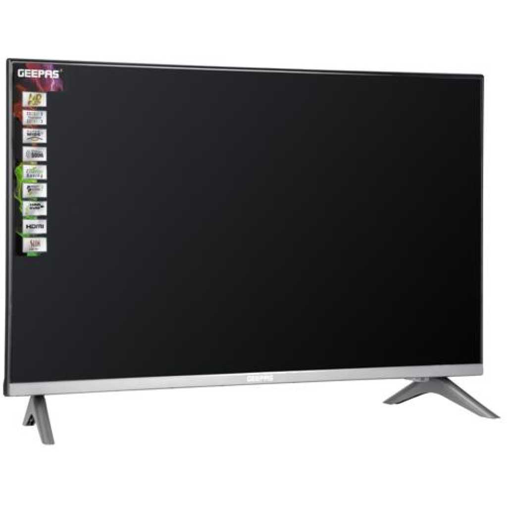 Geepas 32" LED Digital TV | With Inbuilt Free To Air Decoder, Slim LED TV with Remote Control, GLED3201EHD | HDMI & USB Ports, AV Mode, Head Phone Jack, PC Audio In, VGA | Energy Saving Technology, Dynamic Sound