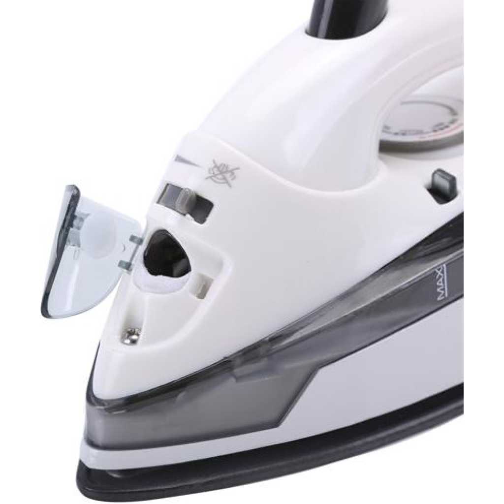 Geepas GSI7806 800W Dry Iron With Foldable Handle - Non-Stick Coating Plate & Adjustable Thermostat Control | Steam Shot, Transparent Water Tank, Durable Material | 2 Years Warranty