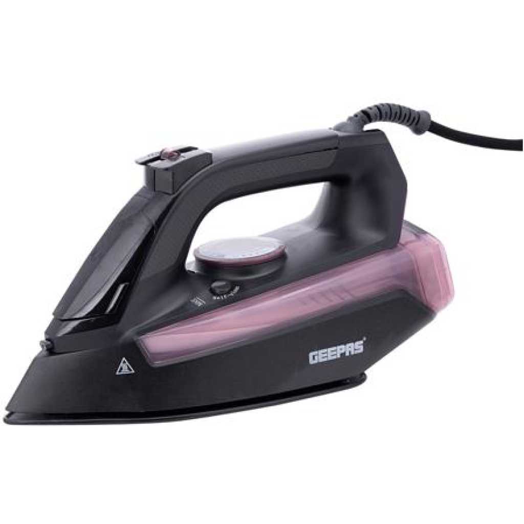 Geepas | GSI7791 Powerful Safe Durable 2400W Ceramic Steam Iron with Temperature Control & Dry & Steam Function