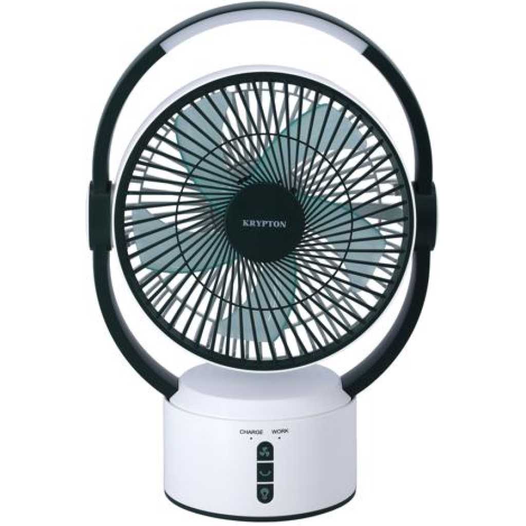 Krypton Rechargeable 9" Rech Table Fan KNF-6293 - White