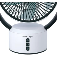 Krypton Rechargeable 9" Rech Table/ Traveller's Fan KNF-6293 - White