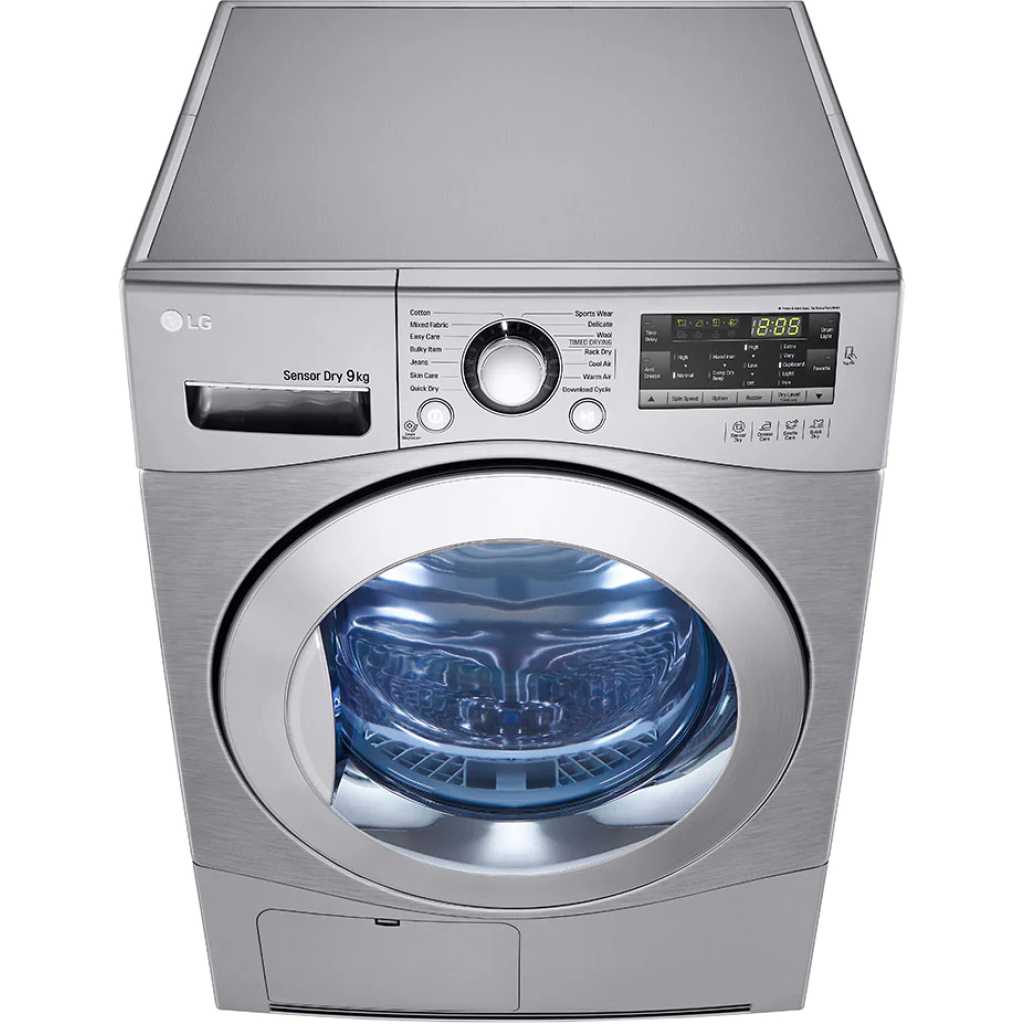 LG Front Loader Dryer RC9066 9Kg, Sensor Dry, Inverter Technology, NFC - Dark Silver