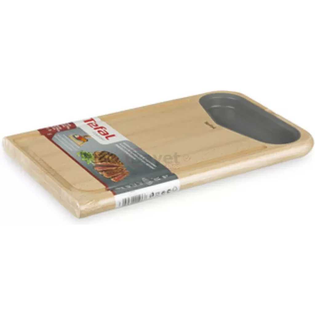 Tefal Wooden Chopping Board With Container K2215514 – Brown