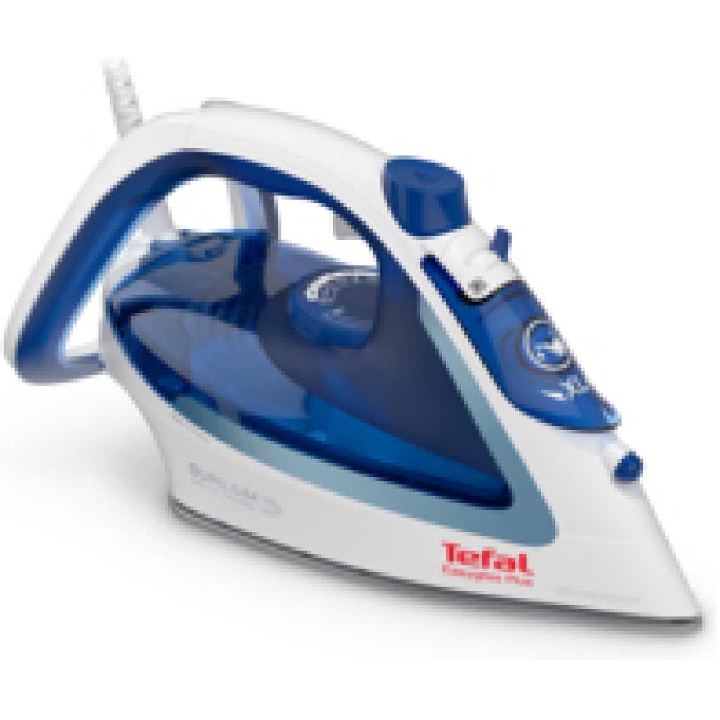 TEFAL Easygliss Durilium Airglide Soleplate Steam Iron, 2400 Watts, Blue/White, FV5715M0