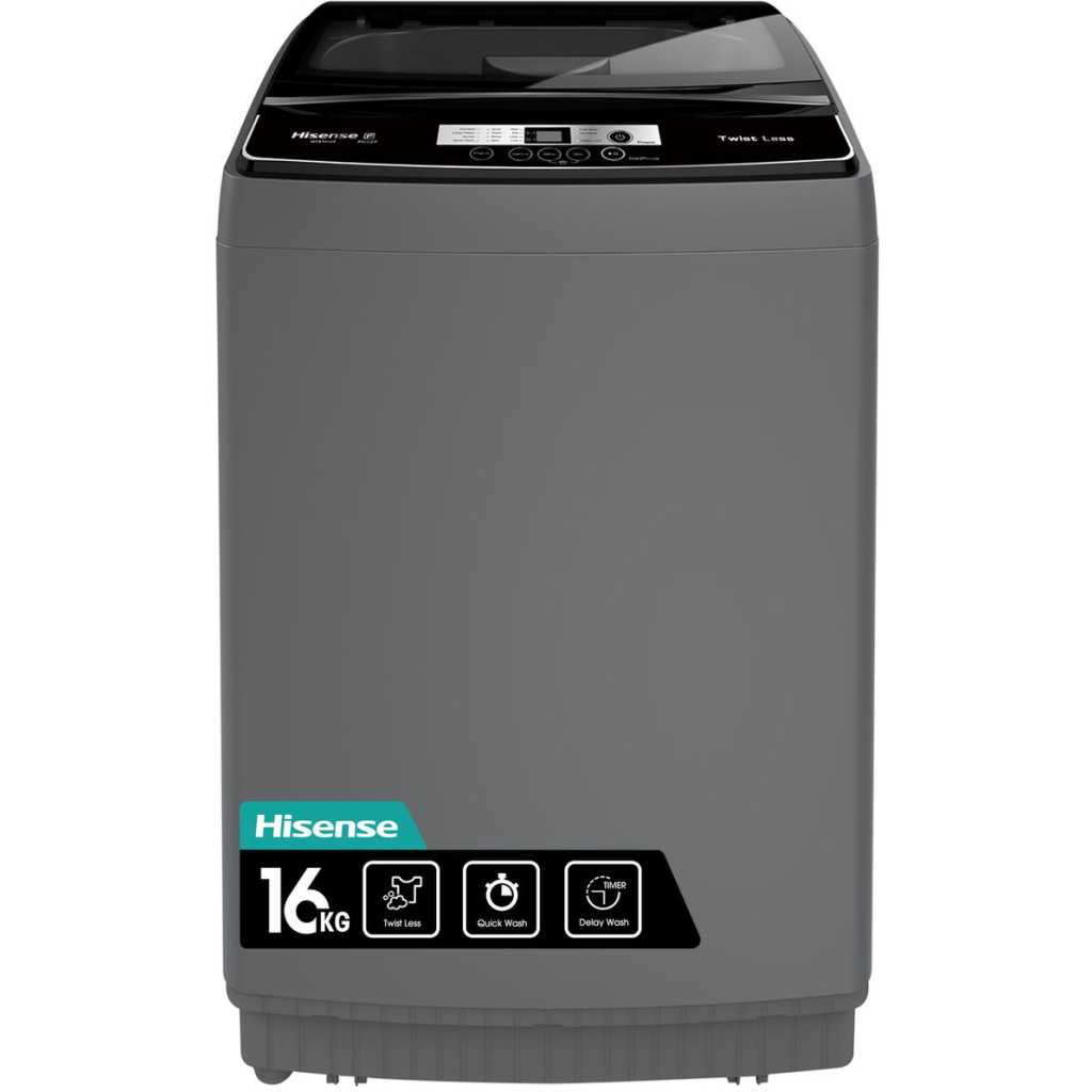 Hisense 16kg Top Loading Washing Machine Free Standing Model WTQ1602T  - Grey