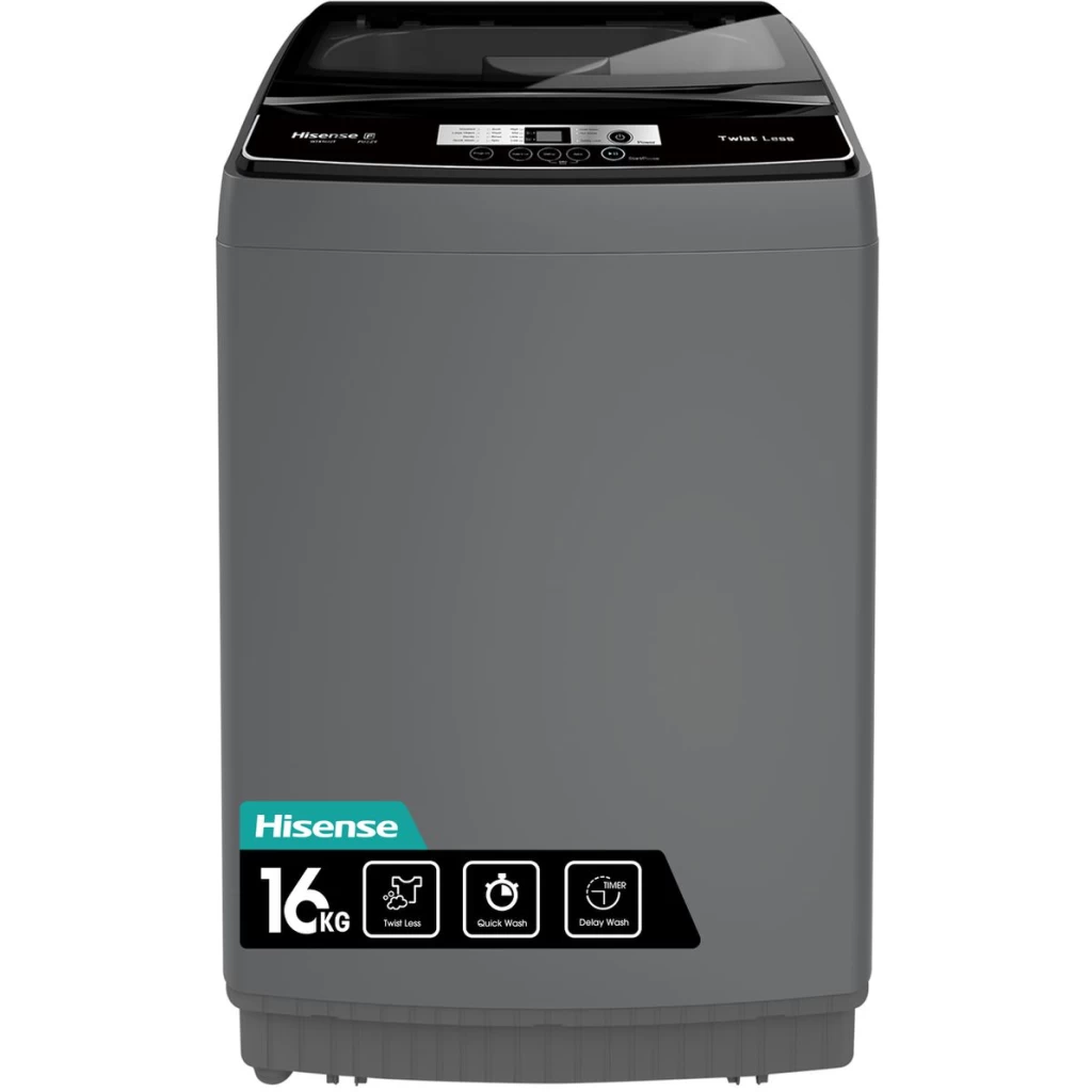 Hisense 16 Kg Top Loading Washing Machine Free Standing Model WTQ1602T - 2 Years Full Warranty.