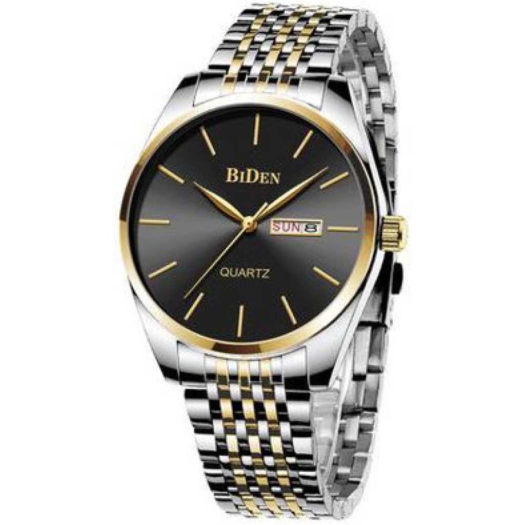 Biden Dated And Analog Men's Stylish Watch - Silver