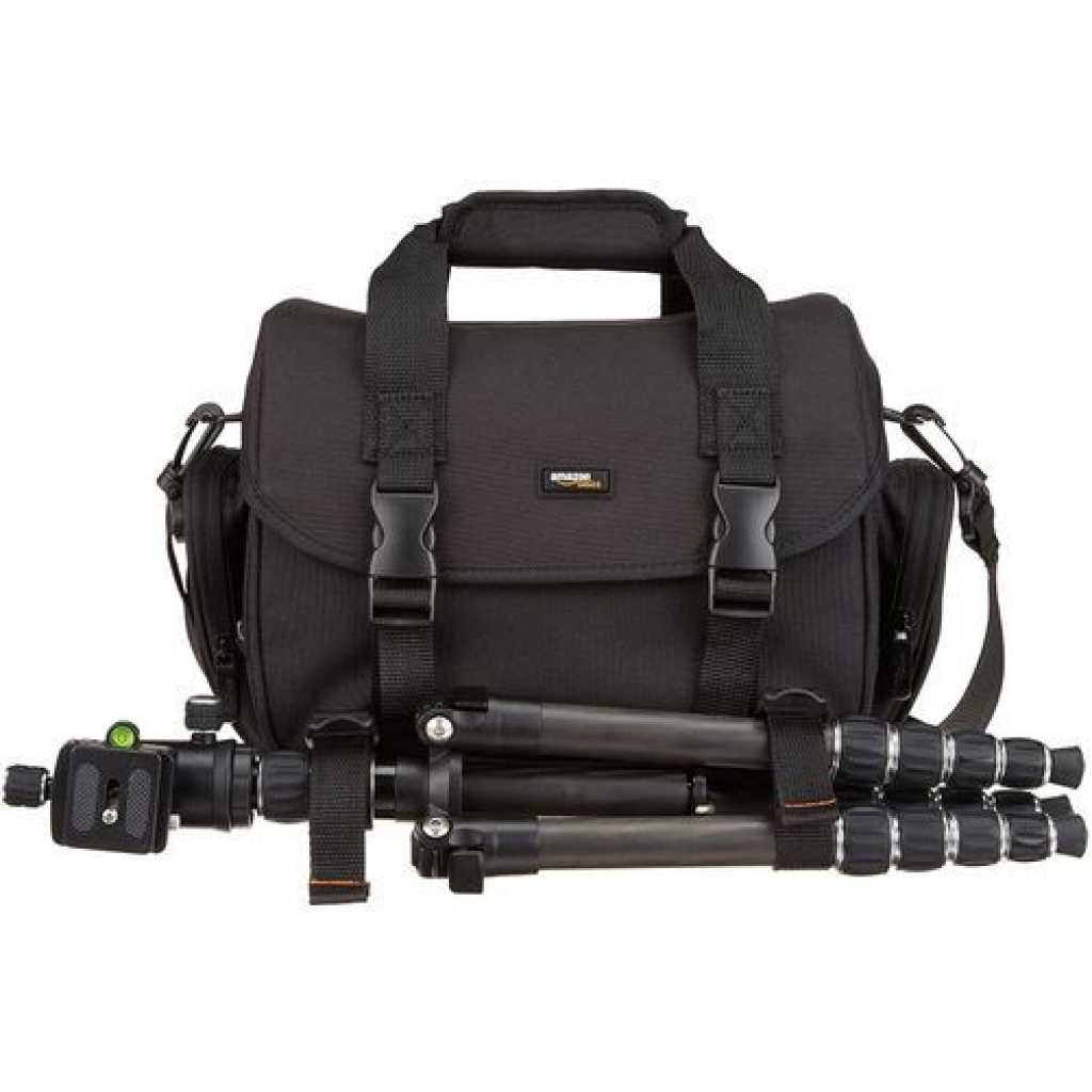 Amazonbasics Large DSLR Gadget Bag (grey interior) - Black