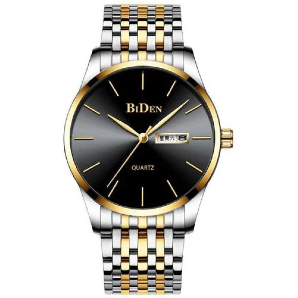 Biden Dated And Analog Men's Stylish Watch - Silver