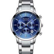 Biden Automatic Chronograph Analog and Water Proof Men's Watch - Silver Blue