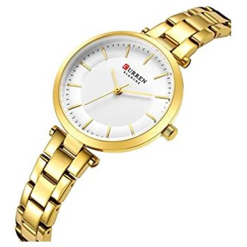 Curren Women's Analog Luxury Watch - Gold