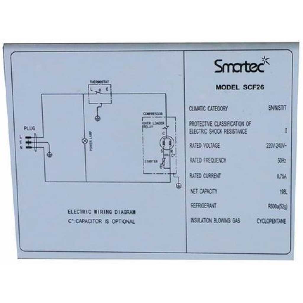 Smartec 260L Deep Freezer SFC-26 - Gray