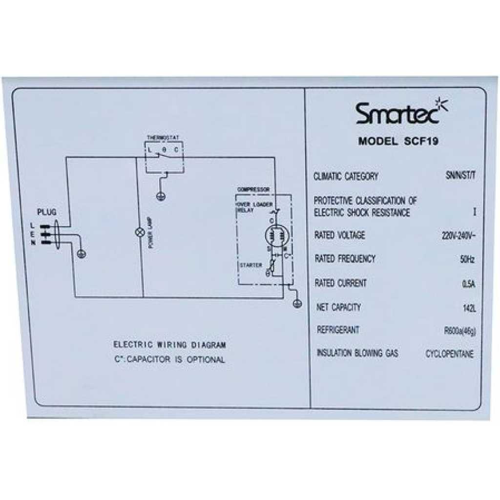 Smartec 190L Deep Freezer SFC19 - Gray