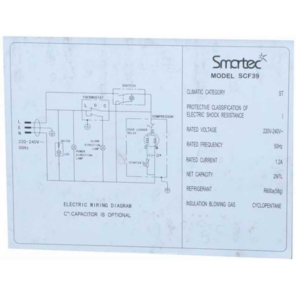 Smartec 390L Deep Freezer SFC39 - Gray