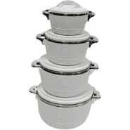 4 Pcs Self design Insulated Hot Pot Dishes Food Warmer Casseroles -Cream. Serving Dishes Trays & Platters TilyExpress