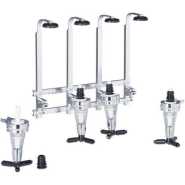 4 Bottles Beverage Bar Butler Drink & Shot Tapper dispenser Wall Mount - Silver