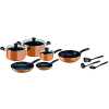 Tefal Prima B168A374 Cooking Set of 12 Pieces, Orange/Black, Aluminum