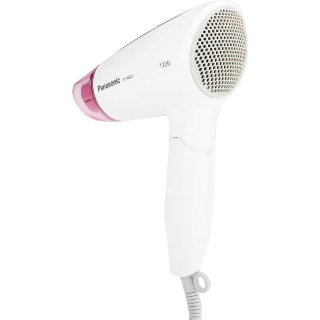 Panasonic EH-ND21-P62B 1200 Watts Foldable Hair Dryer with Cool Air and Quick Dry Nozzle - White