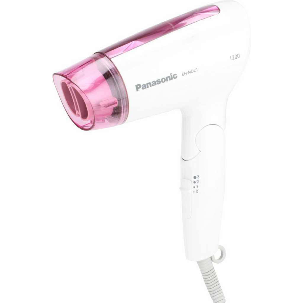 Panasonic EH-ND21-P62B 1200 Watts Foldable Hair Dryer with Cool Air and Quick Dry Nozzle - White