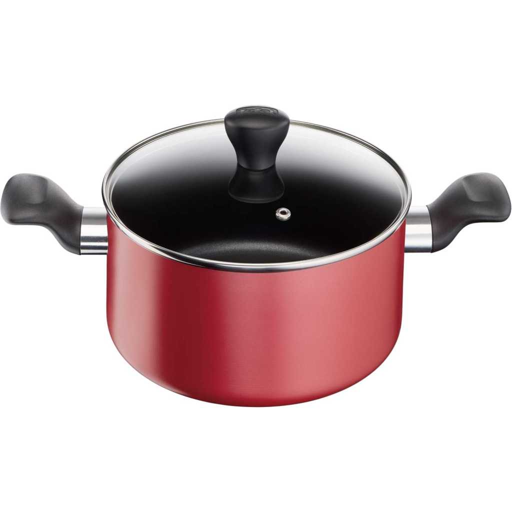 Tefal Super Cook Non Stick With Thermo-Spot 9 Pcs Cooking Set, Red, Aluminium, B243S986