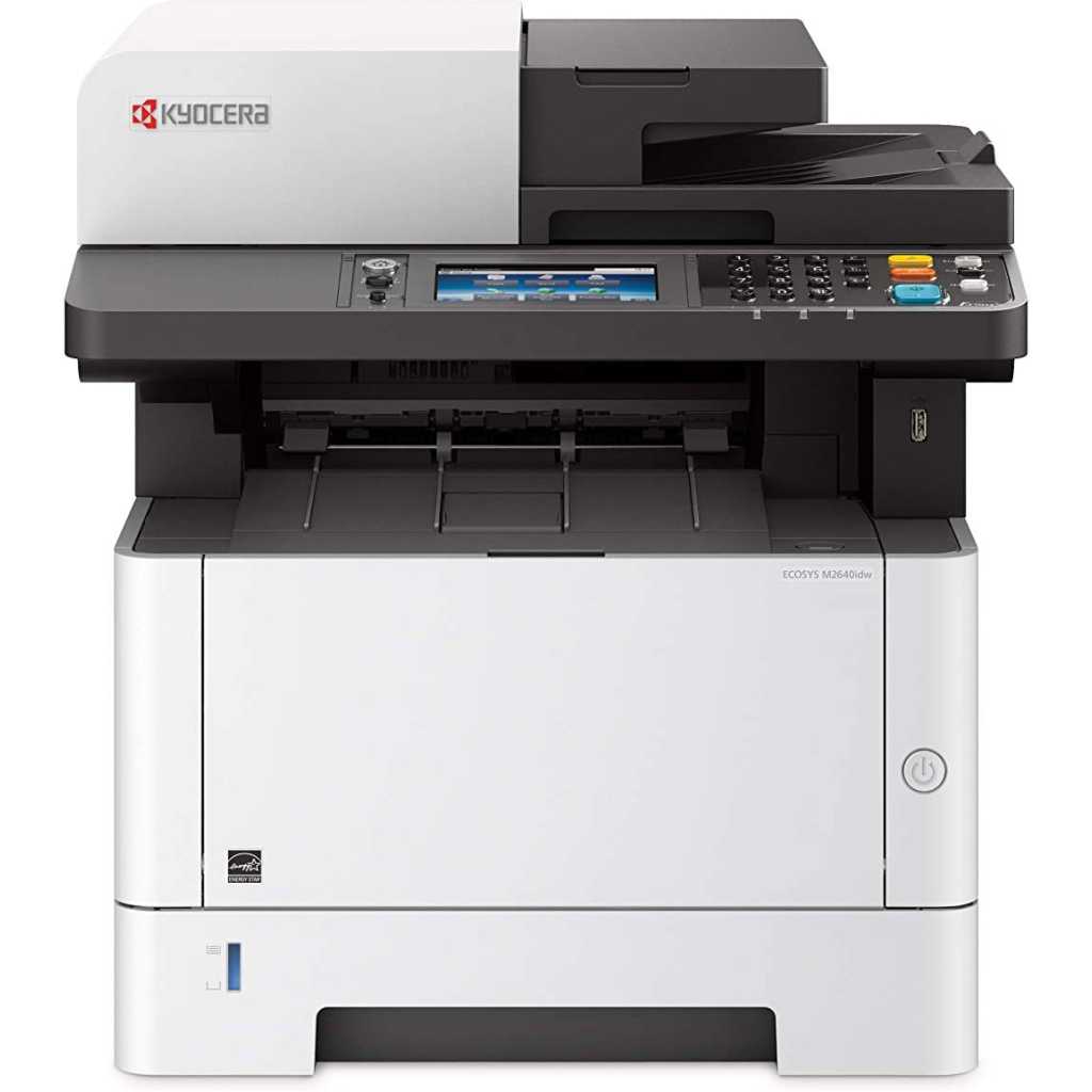 Kyocera M2640idw Monochrome Multifunctional Laser Printer (Print, Copy, Color Scan and Fax), 52 PPM B&W, Print Resolution 600 x 600 DPI Up To Fine 1200 DPI, Wireless (HyPAS capable)