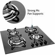 IQRA Built-in Gas Hob IQ-KH4002 – 60cm, 4 Gas Burners, Auto Ignition – Black Gas Hobs TilyExpress