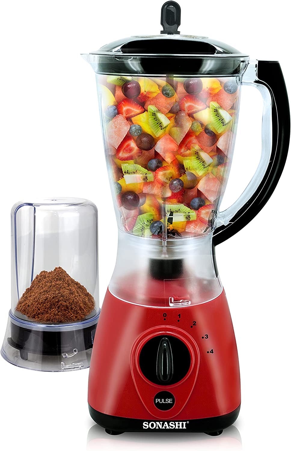SONASHI 2 in 1 Unbreakable Jar Blender SB-154 – 4 Speed, 550W Countertop Blender Mixer with Overheat Protection, Safety Lock System, 1.5L Unbreakable Jar, Grinding Cup | Kitchen Tools SONASHI 2 in 1 Unbreakable Jar Blender SB-154 – 4 Speed, 550W Countertop Blender Mixer with Overheat Protection, Safety Lock System, 1.5L Unbreakable Jar, Grinding Cup | Kitchen Tools