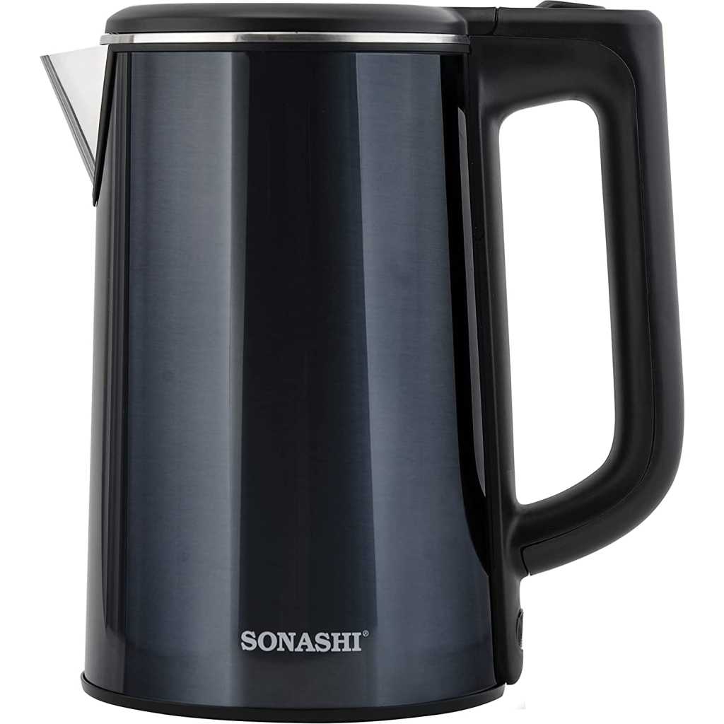 Sonashi 1.8 Litres Stainless Steel Cordless Kettle, with Auto Shut-Off and Fast Boiling, LED indicator, Small Electric Kettle for Tea, Coffee SKT-1810
