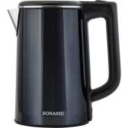 Sonashi 1.8 Litres Stainless Steel Cordless Kettle, with Auto Shut-Off and Fast Boiling, LED indicator, Small Electric Kettle for Tea, Coffee SKT-1810