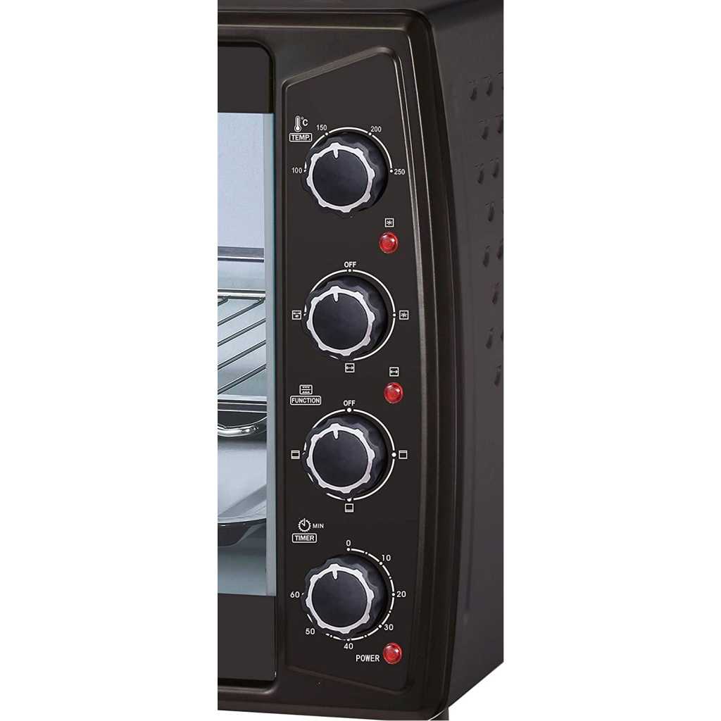 Sonashi STO-732 63 Liters Electric Oven w/Indicator Light, Inside Lamp, Cooking Accessories, Adjustable Temperature, Timer | Electric Oven | Home Appliances