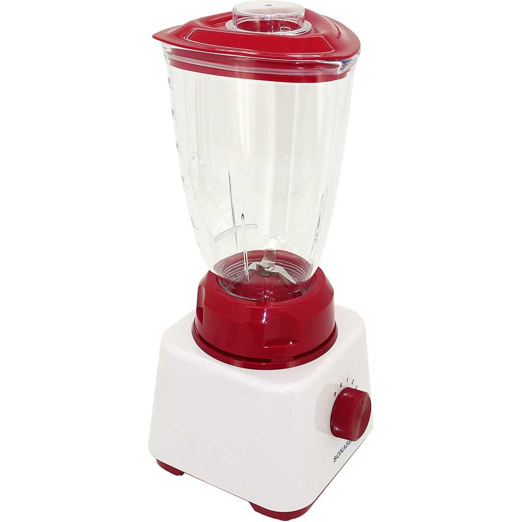 Sonashi 2 In 1 Blender, 500W SB-162 - White/Red