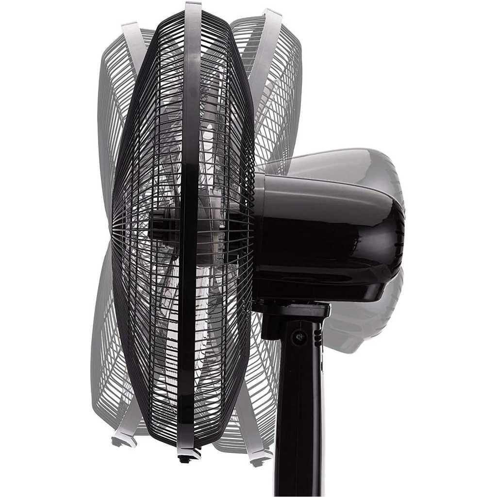 SONASHI SF-8027SR Stand Fan – [Black] 16 in. Floor Fan with Remote Control, 3 Speed Switch, Auto Wind Flow Function, 5 Transparent Blade Leaf | Electronic Appliance for Home, Workplace Living Room Fans TilyExpress 9