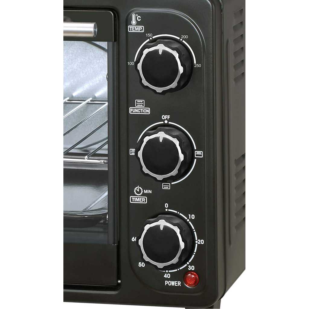 SONASHI STO-730 Electric Oven – 21L, Countertop Electric Oven with Stainless Steel Heating Element, Inside Lamp, Indicator Light, Wire Rack, Tray Handle | Kitchen Electronic Appliances