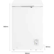Hisense 130 – Litres Gross Chest Freezer FC13DT4ST – White, Grey Chest Freezers TilyExpress