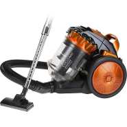 Sonashi Cyclone Vacuum Cleaner [Black-Orange] SVC-9028- 1200W Vacuum Cleaning Machine w/ Metal Telescopic Tube, Speed Control, Low Noise | Home Appliances