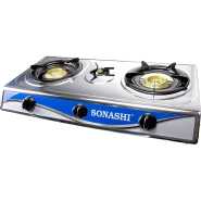 SONASHI SGB-319S Triple Gas Stove - Stainless Steel Three Burner Cooking Range with Electronic Ignition System, Energy Saving, Easy to Clean Design | Kitchen Appliance Collection