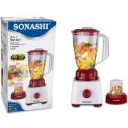 Sonashi 2 In 1 Blender, 500W SB-162 - White/Red