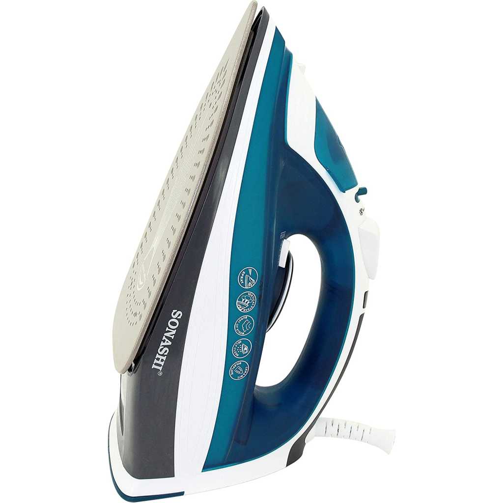 Sonashi Steam Iron, 2400W SI-5075C, With Ceramic Soleplate - Blue/White