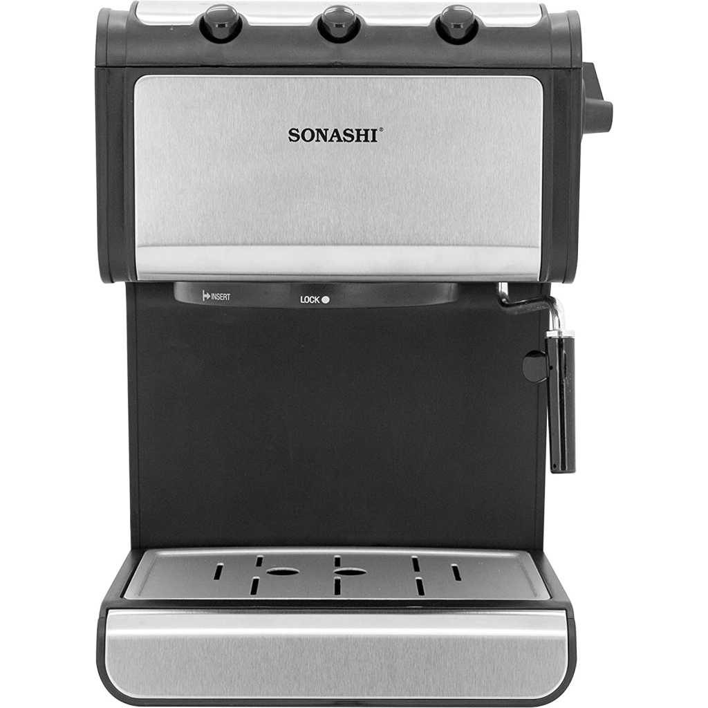 Sonashi 3 In 1 Coffee Machine SCM-4960 – 300W Coffee Maker with 1.4L Detachable Water Tank, 3 Switches, Overpressure Protection, Stainless Steel Filter | Kitchen & Home Appliance