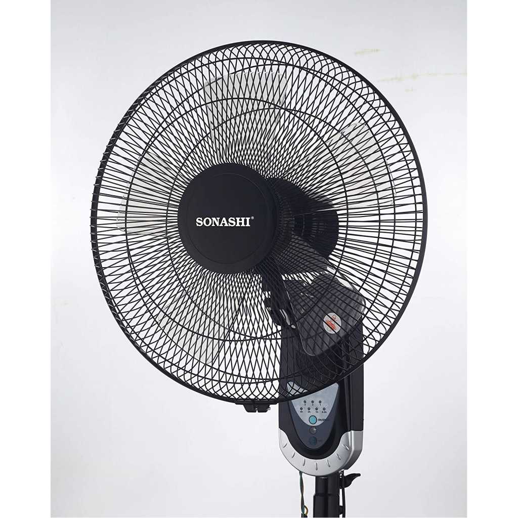 Sonashi 16 Inch Wall Fan With Remote Control Black SF-8007WR